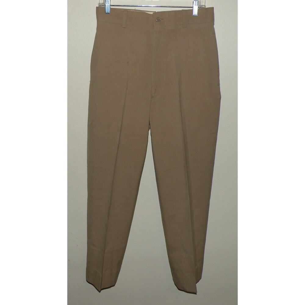 Vtg ’61 Men’s Wool Tropical Trousers 32 x 29 Khaki Tan 10.5 Oz. MC Shade M-1